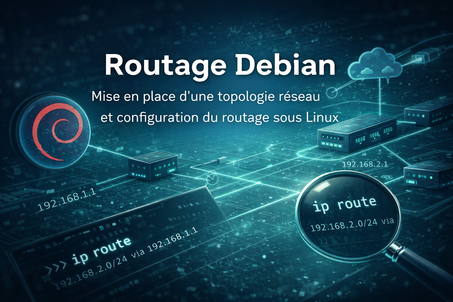 Topologie r&eacute;seau Debian